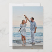 Beach Destination Wedding Photo Save the Date (Rückseite)