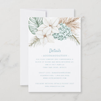 Beach Destination Winter Wedding | Details RSVP Karte