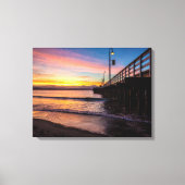 Beach Dock Scene Wrapped Canvas Leinwanddruck (Vorderseite)
