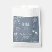 Beach Doodle Thank You Bridal Shower Geschenktütchen (Vorderseite)