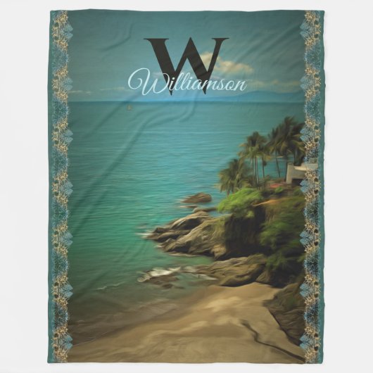 Beach Dream 0026 Fleecedecke (Vorderseite)