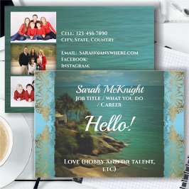 Beach Dream Hallo 2026 Telefonnummerkarte