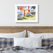 Beach Dream Hütte 14x11 & Border Canvas Print Leinwanddruck (Insitu (Schlafzimmer))