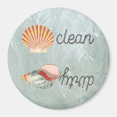 Beach Dream Summer Rental Sea Muschel Geschirrspül Magnet (Vorne)