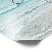 Beach Dreams Inspiration Zitat Retro Ozeanwellen Fotodruck (Ecke)