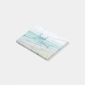 Beach Dreams Inspiration Zitat Retro Ozeanwellen Post-it Klebezettel (angewinkelt)