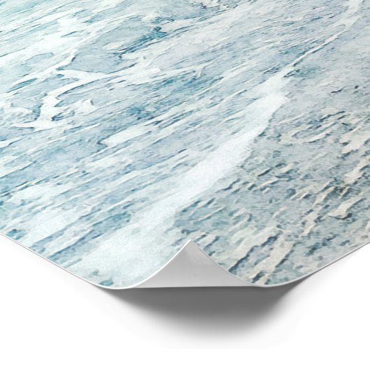 Beach Dreams Inspiration Zitat Retro Ozeanwellen Poster (Ecke)