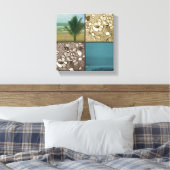 Beach Dreams Premium Wrapped Canvas Leinwanddruck (Insitu (Schlafzimmer))