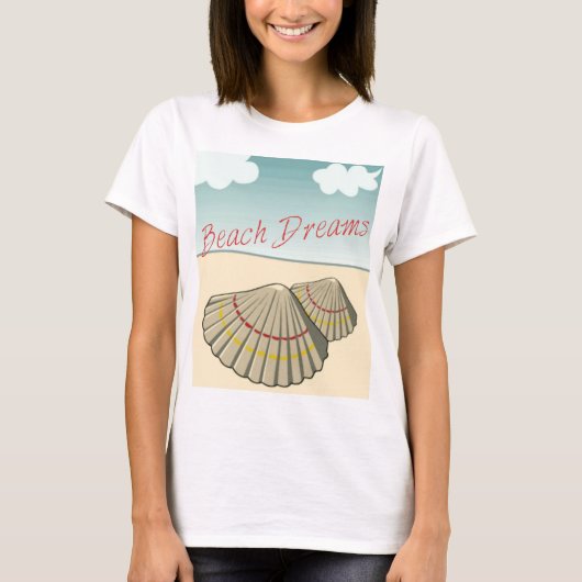 Beach Dreams Seashells Bella Flowy Crop Tank Top (Vorderseite)
