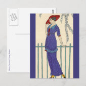 Beach Dress von George Barbier Postkarte (Vorne/Hinten)