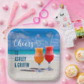 Beach Drinks Bon Voyage Neuerdings tropisch Pappteller (Party)