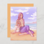 Beach dude einladung (Vorne/Hinten)