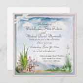 Beach Dune Romance Square Einladung Hochzeit (Vorne/Hinten)