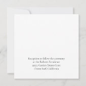 Beach Dune Romance Square Einladung Hochzeit (Rückseite)