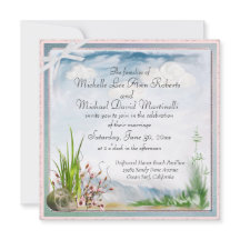 Beach Dune Romance Square Einladung Hochzeit