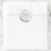 Beach Dune Romance Wedding Classic Round Sticker (Tasche)