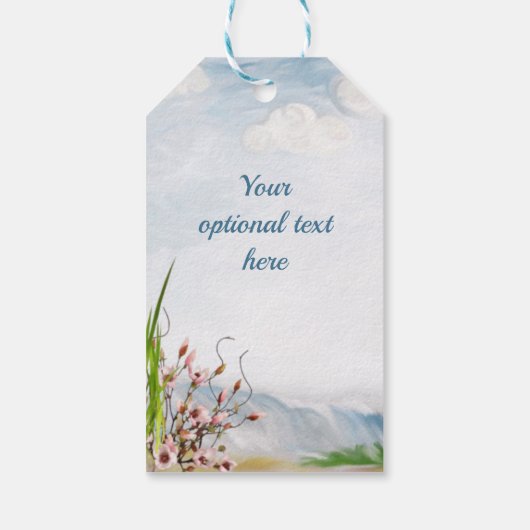 Beach Dune Romance Wedding Geschenkanhänger (Rückseite)