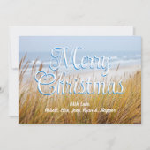 Beach Dunes Frohe Weihnachts-Flachbildschirme Feiertagskarte (Vorderseite)