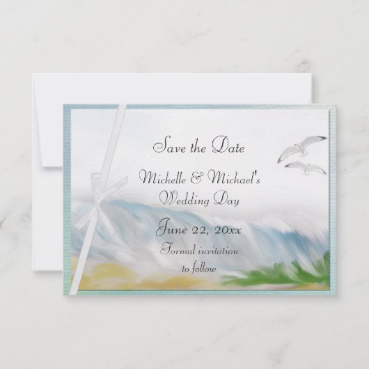 Beach Dunes Romance Save the Date (Vorderseite)