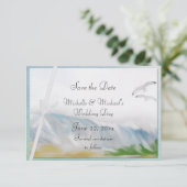 Beach Dunes Romance Save the Date (Stehend Vorderseite)