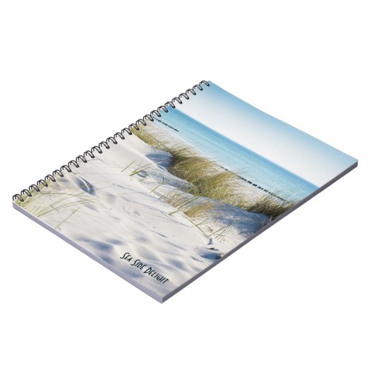 Beach Dunes Sea Grass "Sea Side Delight" Notebook Notizblock (Linke Seite)