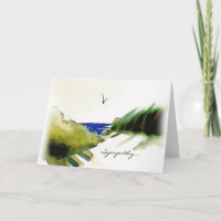 Beach Dunes Sympathy Card