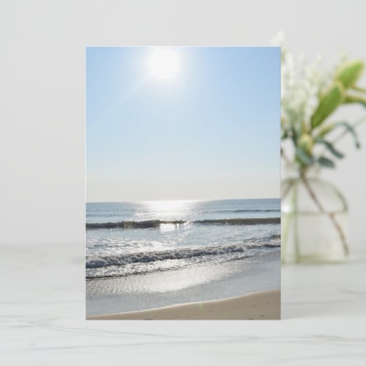 Beach-Einladung Einladung (Stehend Vorderseite)