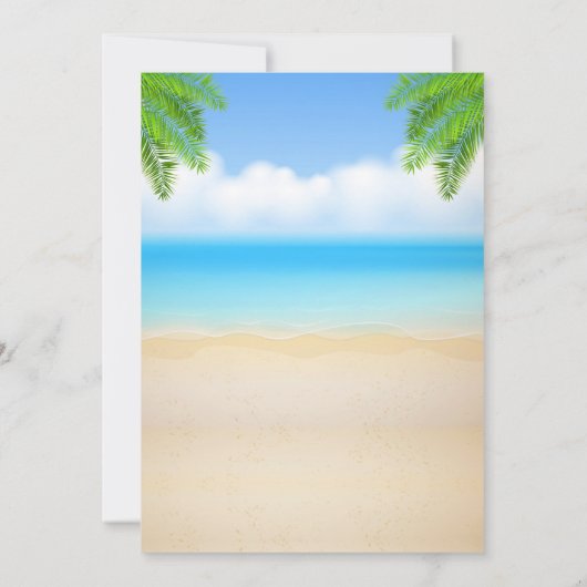 Beach Einladung Sommerstrand Geburtstagseinladung (Rückseite)