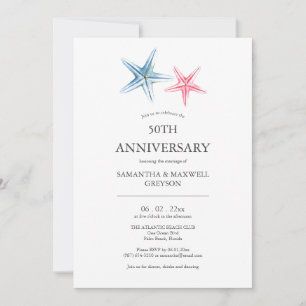 Beach Einladungen zum 50. Hochzeitstag