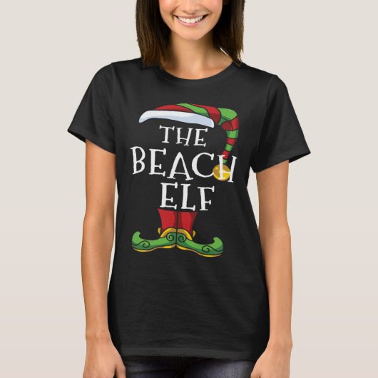 Beach Elf Family Matching Christmas In July T-Shirt (Vorderseite)