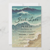 Beach Elopement Zielfeier Hochzeit Einladung (Vorderseite)