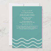 Beach Elopement Zielfeier Hochzeit Einladung (Rückseite)