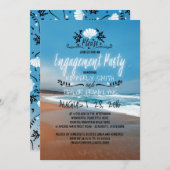 Beach-Engagement-Partei | Meer Einladung (Vorne/Hinten)