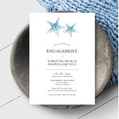Beach Engagement Party Invites Watercolor Starfish Einladung