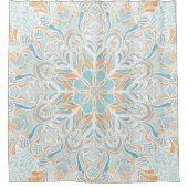 Beach Escape Wassercolor Mandala Duschvorhang (Vorderseite)
