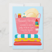 Beach Essentials Summer Beach Party Einladung (Vorderseite)