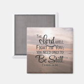 Beach Exodus 14:14 Christliche Bibelschrift Magnet (Vorderseite/Rückseite)