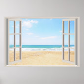Beach Fake Window Zuhause Office Wall Decoder Post Poster (Vorne)