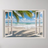 Beach Fake Window Zuhause Office Wall Decoder Post Poster (Vorne)