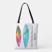 Beach Family Wiedersehen Aquarell-Surfbrett Tasche (Rückseite)