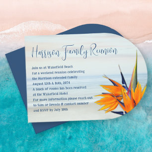 Beach Family Wiedersehen Bird of Paradise Einladung