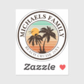 Beach Family Wiedersehen Custom Cruise Sommerurlau Aufkleber (Blatt)
