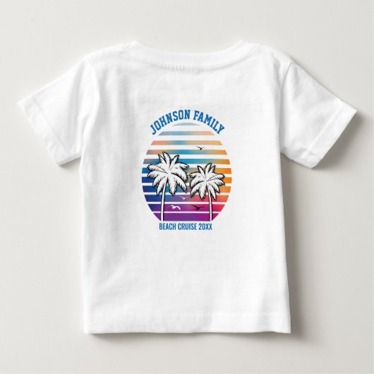 Beach Family Wiedersehen Custom Cruise Sommerurlau Baby T-shirt (Rückseite)