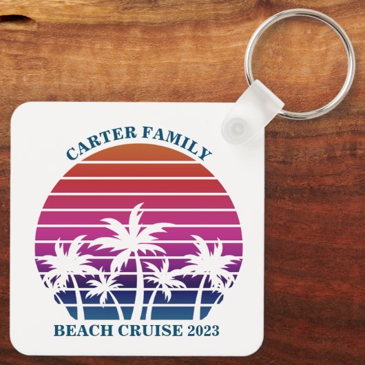 Beach Family Wiedersehen Custom Cruise Sommerurlau Schlüsselanhänger (Rückseite)