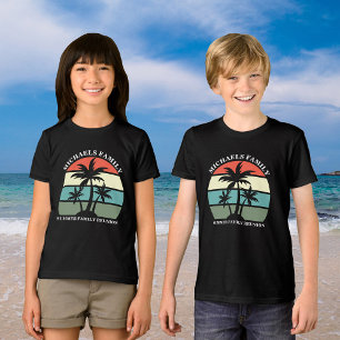 Beach Family Wiedersehen Palm Tree Sunset Kids Tri-Blend Shirt