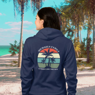 Beach Family Wiedersehen Palm Tree Sunset Women Hoodie