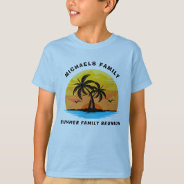 Beach Family Wiedersehen Sunset Island Ferien Kind T-Shirt