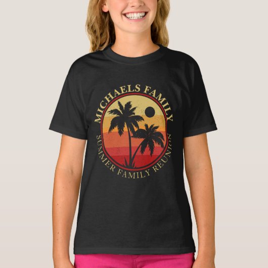 Beach Family Wiedersehen Sunset Island Urlaub T-Shirt (Vorderseite)
