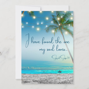 Beach fand ein Soul Lieben Tropical Save the Date Ankündigung