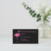 Beach Fashion Boutique Pink Flamingo Visitenkarte (Stehend Vorderseite)